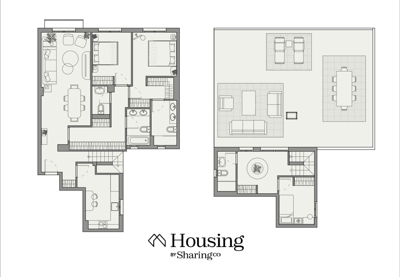 Apartamento en Madrid - Apartamento de 3 hab. con terraza en La Castellana Sharing Co.   