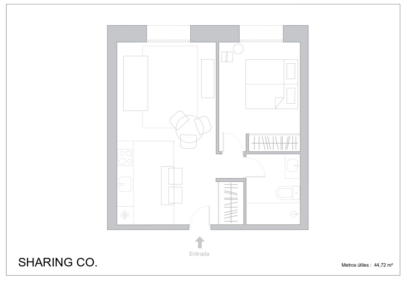 Apartment in Madrid - Apartamento de 1 hab. en La Castellana    